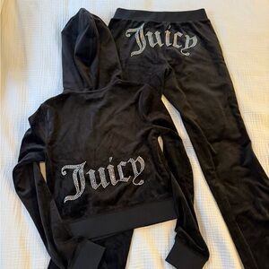 Juicy Couture Black Velour Hoodie